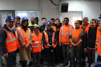 La députée Frédérique Lardet en visite sur notre centre de tri